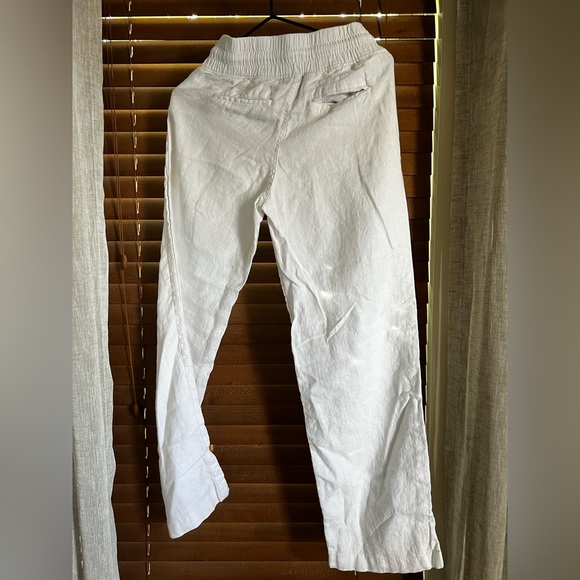Athleta White Linen Pants - Picture 2 of 3